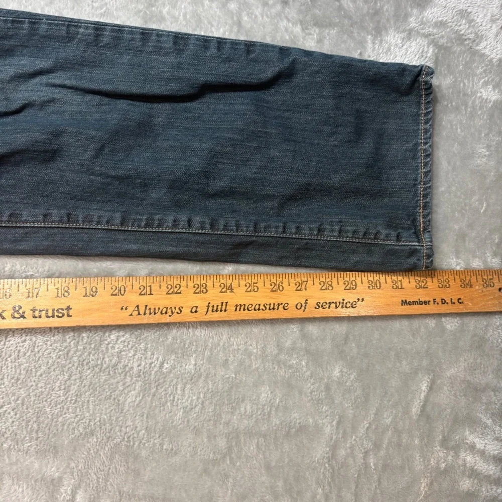Levi's 514 Straight Fit Jeans Mens 36x32 Dark Wash Blue Denim